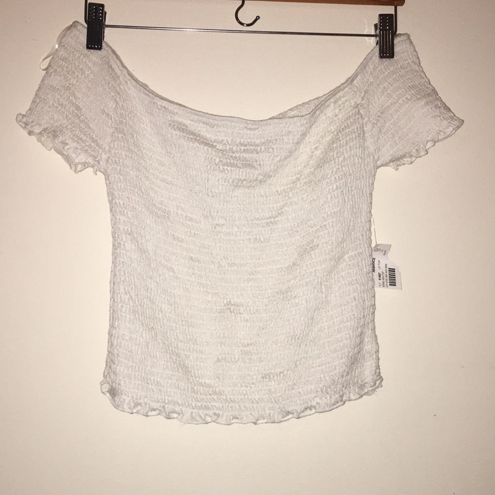 White ruched top